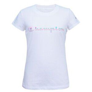 Champion Big Girls Rainbow Script Tshirt